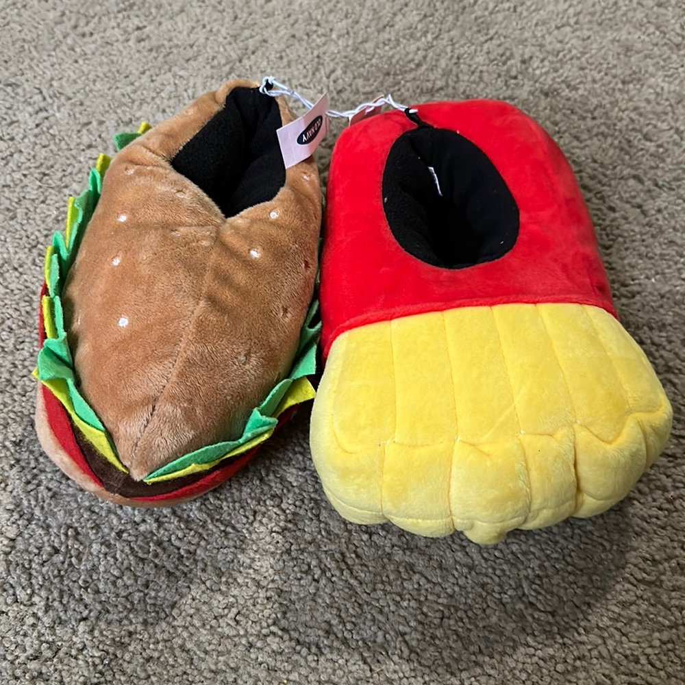 Burger and Fries Slippers